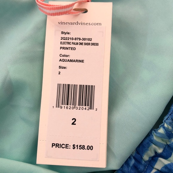 Vineyard Vines Blue One Shoulder Maxi Dress NWT - Picture 7 of 8